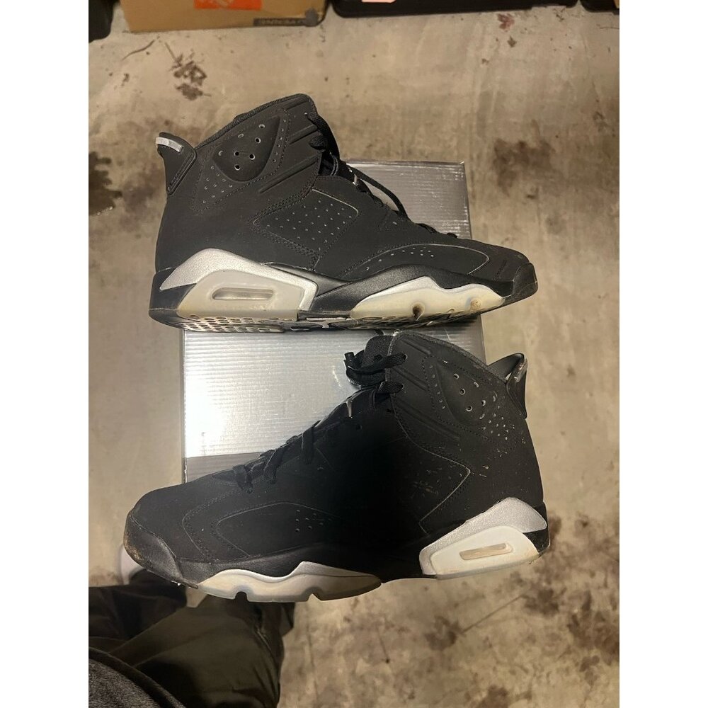 Jordan 6 Retro Chrome DX2836-001 Men size 12 used damaged box fast ship black